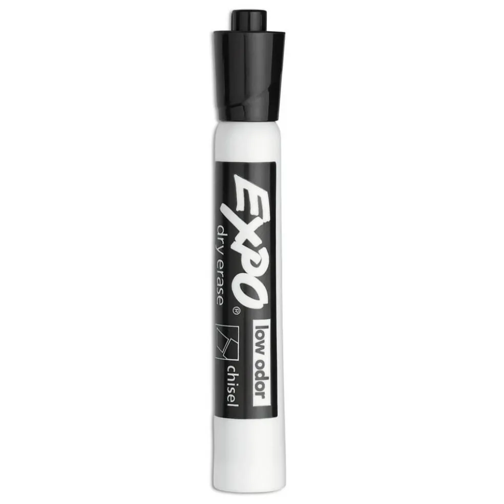 EXPO Broad Chisel Tip Low-Odor Dry-Erase Marker Value Pack - Black (36/Box)