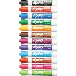 EXPO Broad Chisel Tip Low-Odor Dry-Erase Marker- Assorted Colors (16/Set)