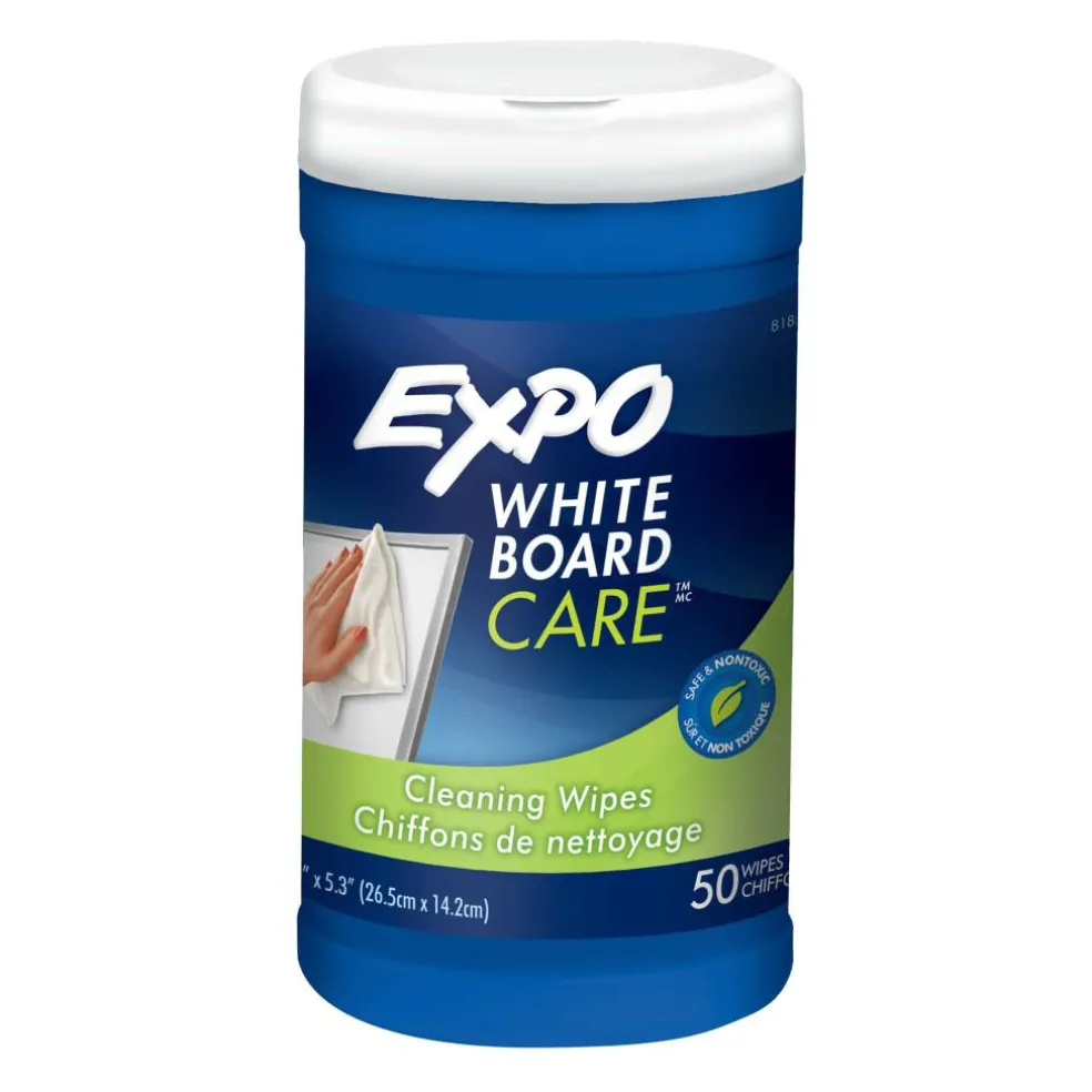 Expo® Dry-Erase Board Cleaning Wet Wipes, 50 Wipes Per Container