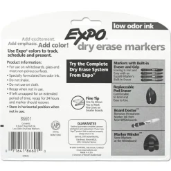 EXPO Low-Odor Bullet Tip Dry-Erase Marker - Fine/Assorted Colors (8/Set)