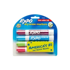 Expo® Low Odor Chisel Tip 4 Fashion Color Dry Erase Marker Set