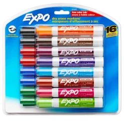 Expo® Low Odor Dry Erase Marker, Chisel Tip, Assorted, 16 Set