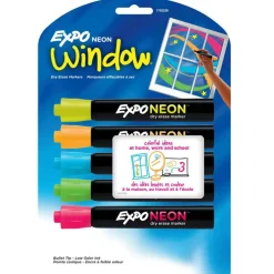 Expo Neon™ Dry-Erase Bullet Tip Window Markers