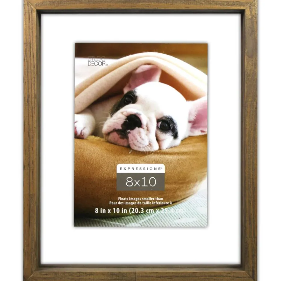 Expressions™ Brown Linear Wood Float Frame by Studio Décor®