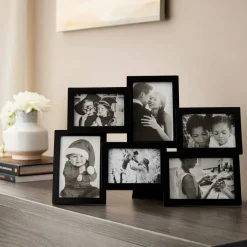 Expressions™ 6 Opening Black Collage Frame by Studio Décor®