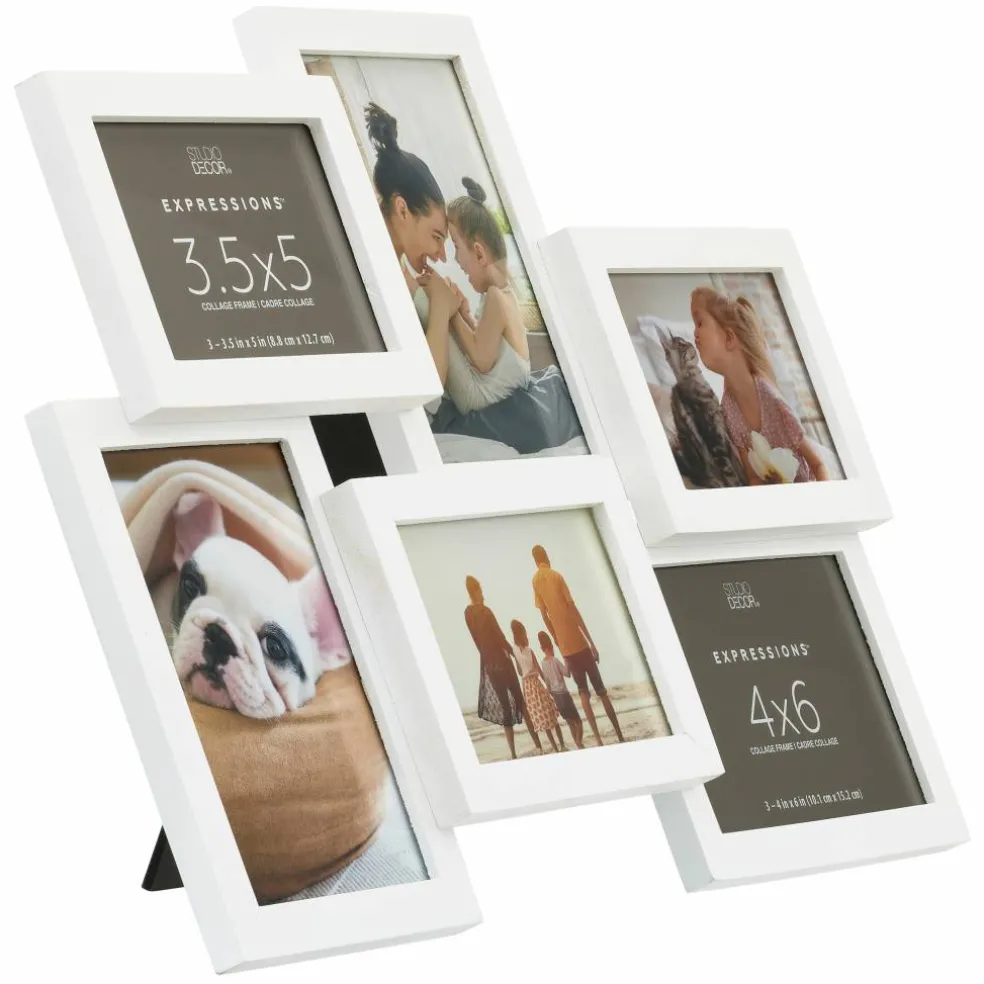 Expressions™ 6 Opening White Collage Frame by Studio Décor®