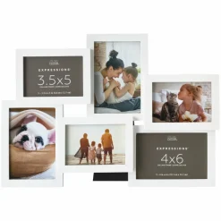 Expressions™ 6 Opening White Collage Frame by Studio Décor®