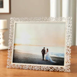 Expressions™ Silver Scroll Jeweled Frame by Studio Décor®