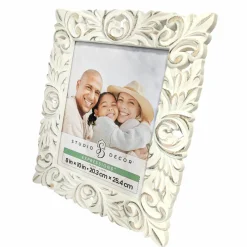 Expressions™ Whitewash Fleur-De-Lis Frame by Studio Décor®