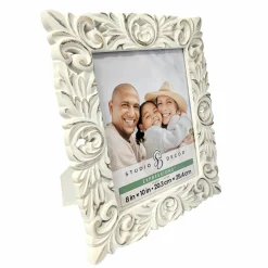 Expressions™ Whitewash Fleur-De-Lis Frame by Studio Décor®