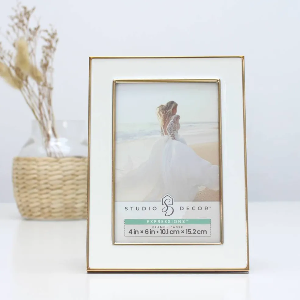 Expressions™ White with Gold Outline Wall Frame by Studio Décor®