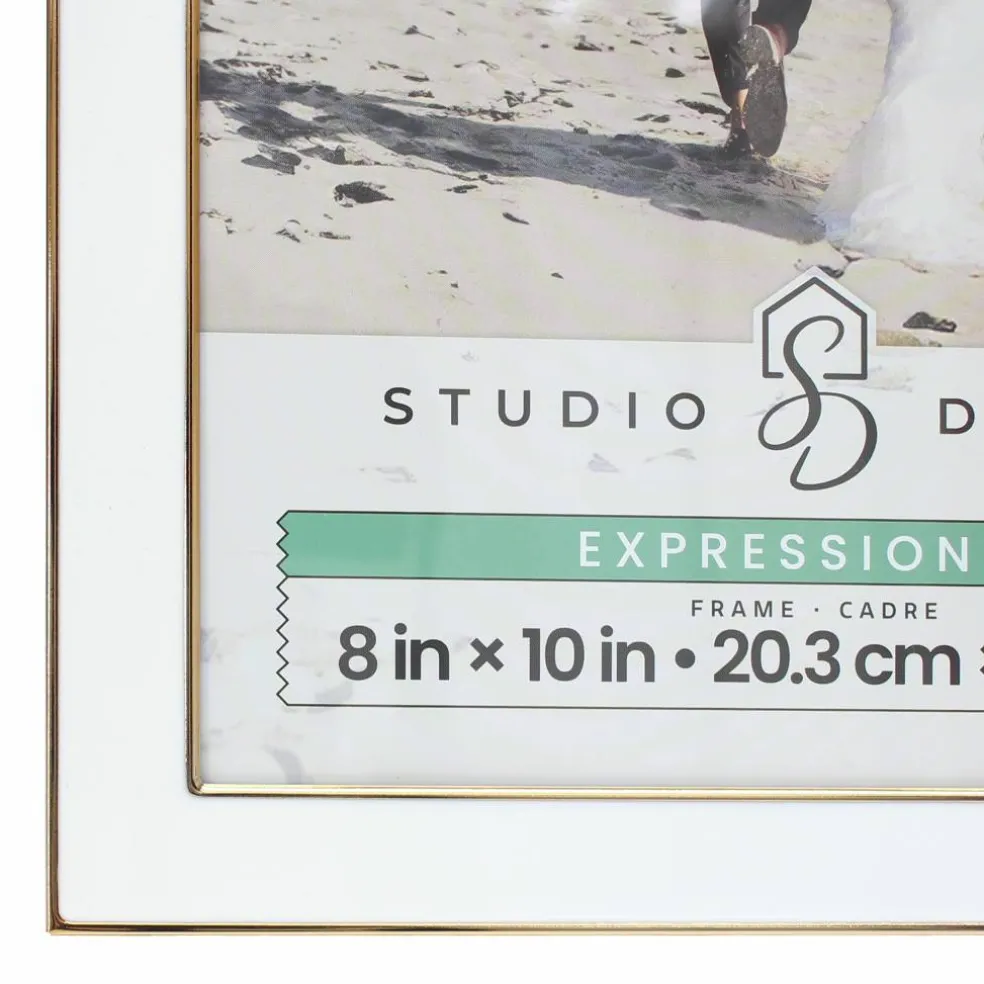 Expressions™ White with Gold Outline Wall Frame by Studio Décor®