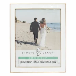 Expressions™ White with Gold Outline Wall Frame by Studio Décor®