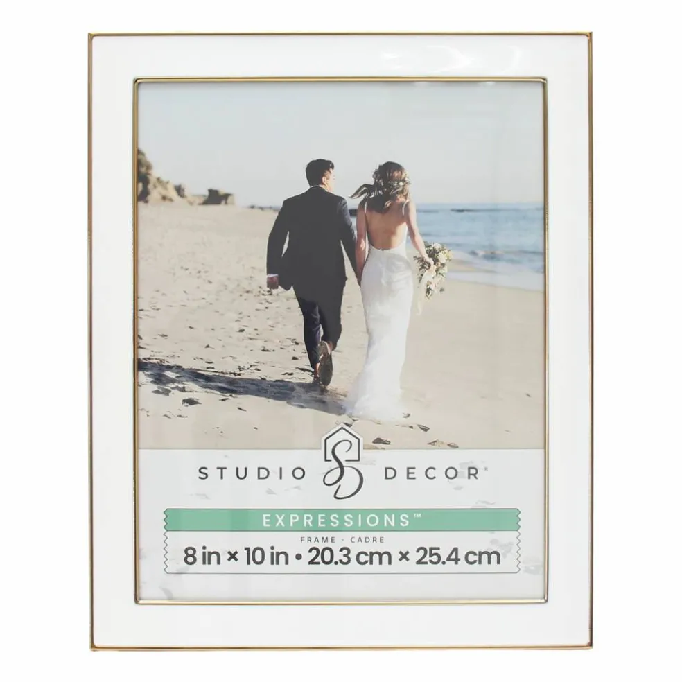 Expressions™ White with Gold Outline Wall Frame by Studio Décor®