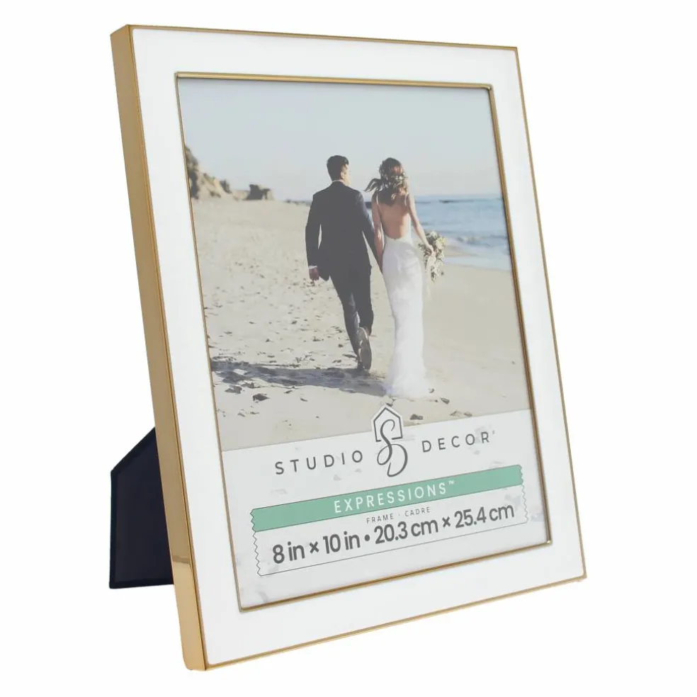 Expressions™ White with Gold Outline Wall Frame by Studio Décor®