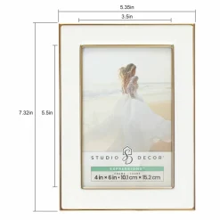 Expressions™ White with Gold Outline Wall Frame by Studio Décor®