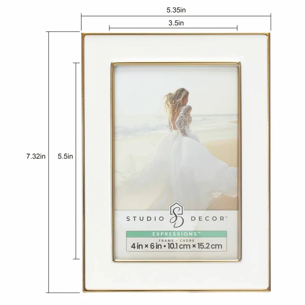 Expressions™ White with Gold Outline Wall Frame by Studio Décor®