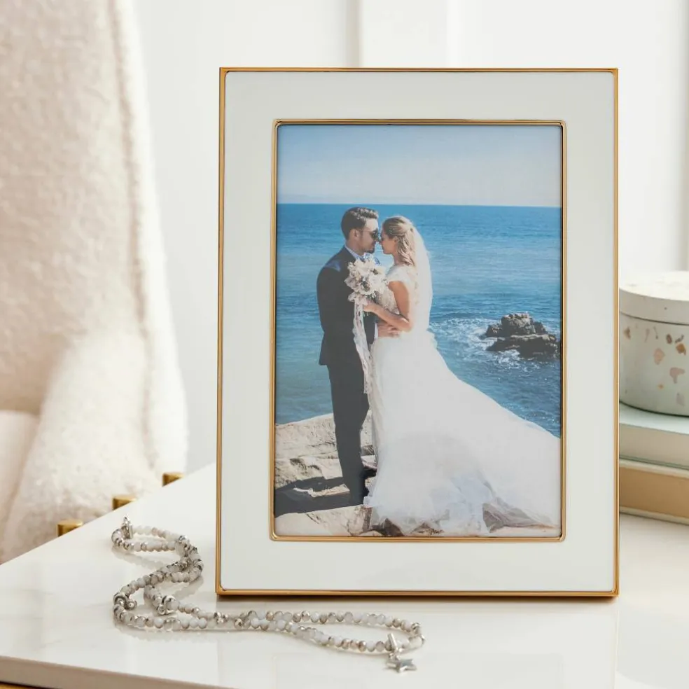 Expressions™ White with Gold Outline Wall Frame by Studio Décor®