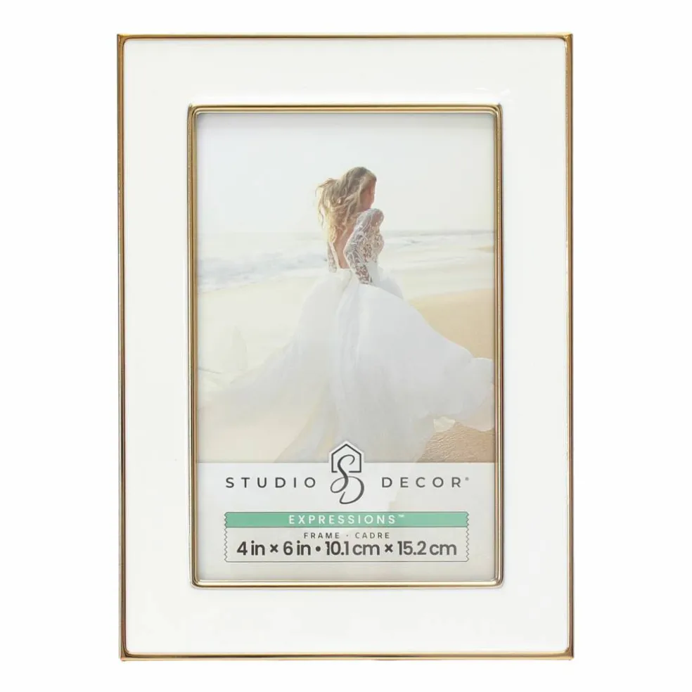 Expressions™ White with Gold Outline Wall Frame by Studio Décor®