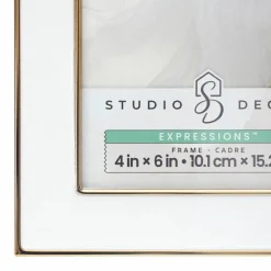 Expressions™ White with Gold Outline Wall Frame by Studio Décor®
