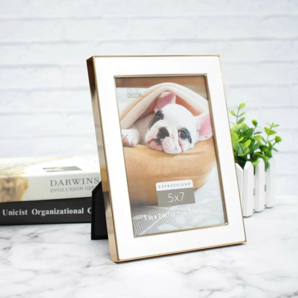Expressions™ White with Gold Outline Wall Frame by Studio Décor®