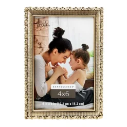 Expressions™ 4" x 6" Antique Gold Ornate Metal Tabletop Frame by Studio Décor®