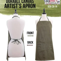 Extra Large Canvas Adjustable Artist Apron (Size: 30" x 25")
