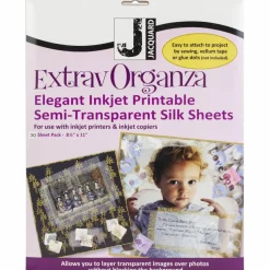 ExtravOrganza Silk Ink Jet Fabric Sheets, 8.5" x 11"