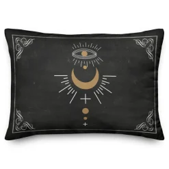 Eye Moon Boarder 2 14" x 20" Throw Pillow