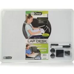 EzDesk Magnetic Dry Erase Lap Desk with Graph Ruling, Adjustable Tablet Dock & Accessories, 20" x 14"