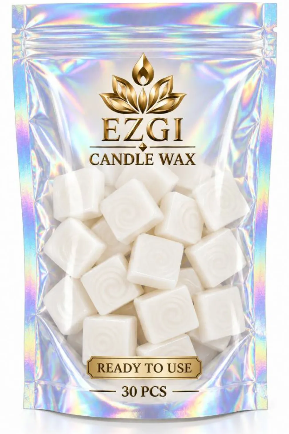 EZGI Candle Wax Metallic Bars for DIY Candle Making, 30 Pcs Ready to use 330g