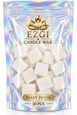 EZGI Candle Wax Metallic Bars for DIY Candle Making, 30 Pcs Ready to use 330g