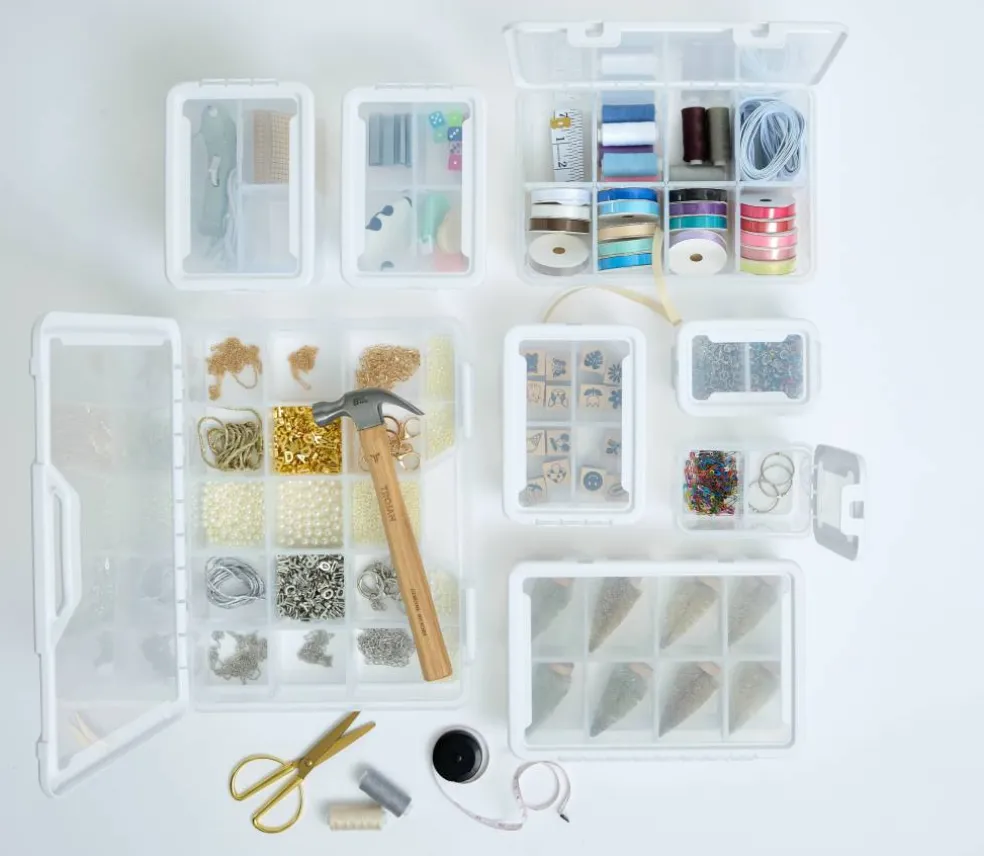 Ezy Storage 4-Compartment Storage Box