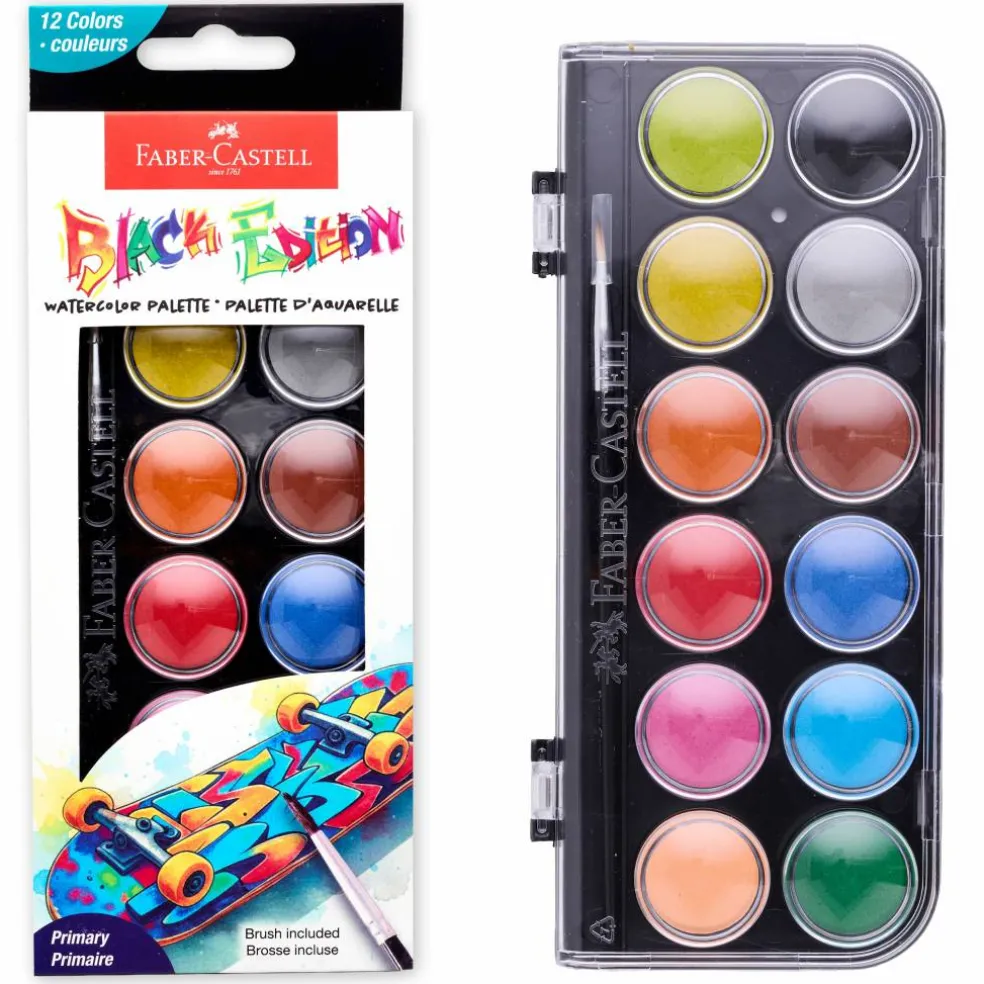 Faber-Castell® Black Edition Primary Watercolor Palette