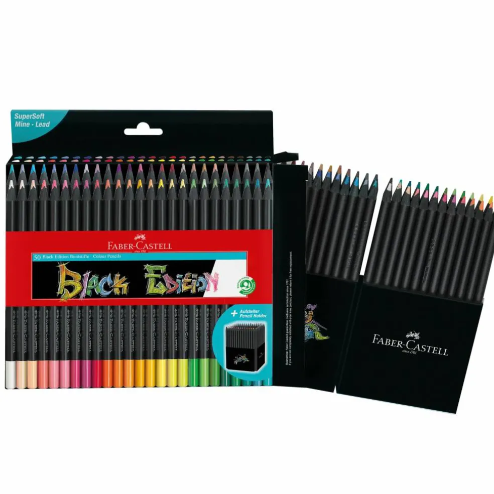 Faber-Castell® Black Edition 50-Piece Colored Pencils