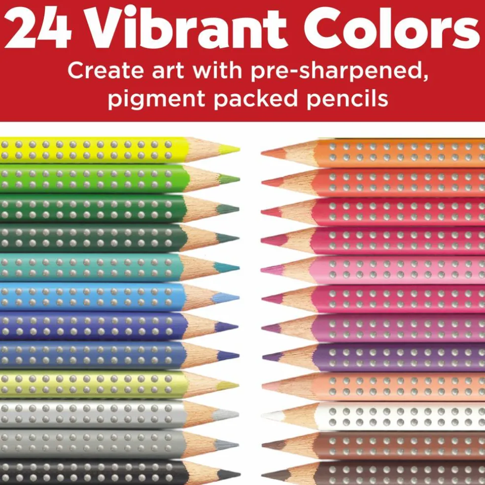Faber-Castell 24 Color GRIP EcoPencils Set