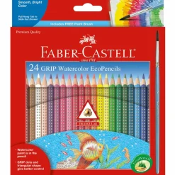 Faber-Castell® 24 Color Grip Watercolor EcoPencils