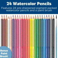 Faber-Castell® 24 Color Grip Watercolor EcoPencils