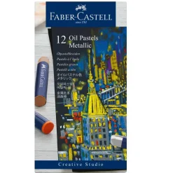 Faber Castell 12 Color Metallic Oil Pastel Set