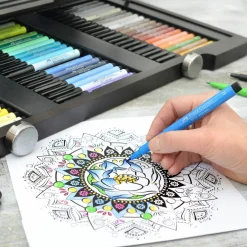 Faber-Castell 90 Color Pitt Artist Brush Pen Set with Wooden Case