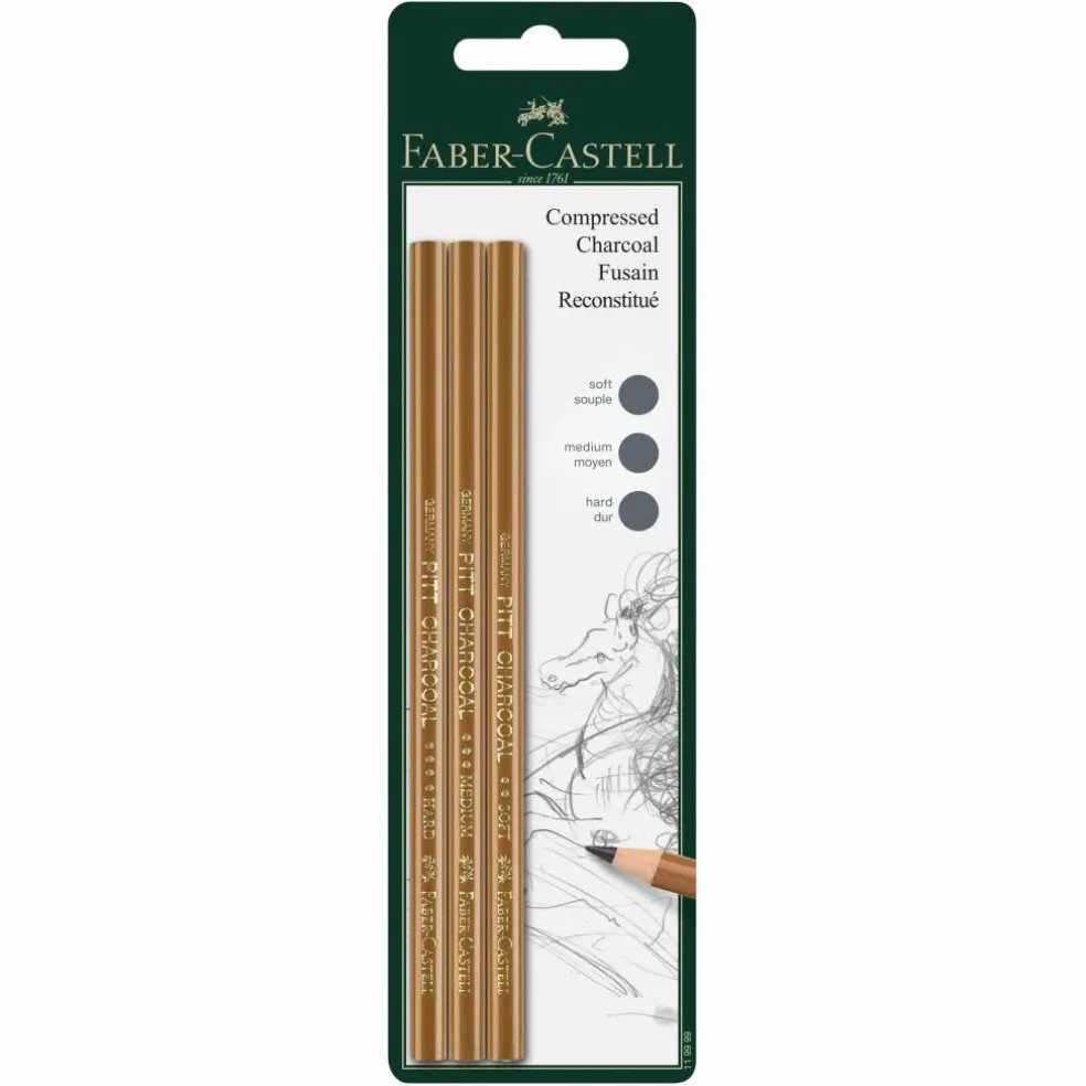 Faber-Castell® Compressed Charcoal Sticks, 3ct.