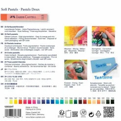 Faber-CastellĀ® Full Length 24 Color Soft Pastel Stick Set