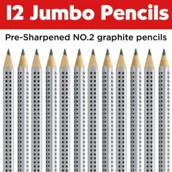 Faber-CastellĀ® Jumbo Grip Graphite No.2 B EcoPencils, 12ct.