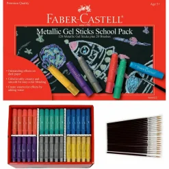 Faber-Castell® 120-Piece Metallic Gel Stick School Pack