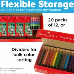 Faber-Castell® 240-Piece Triangular Colored EcoPencils School Pack