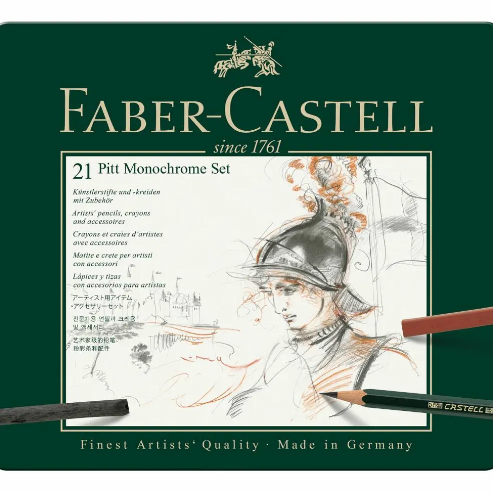 Faber-Castell Pitt 21 Color Monochrome Pencil Set