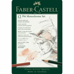 Faber-Castell Pitt 12 Color Monochrome Pencil Set