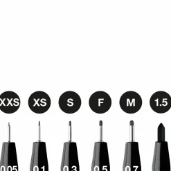 Faber-Castell® PITT® 0.05mm-1.5mm Black 6 Piece Artist Pen Set