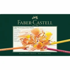 Faber-Castell Polychromos 120 Color Colored Pencil Set in Metal Tin