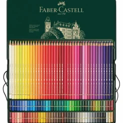 Faber-Castell Polychromos 120 Color Colored Pencil Set in Metal Tin